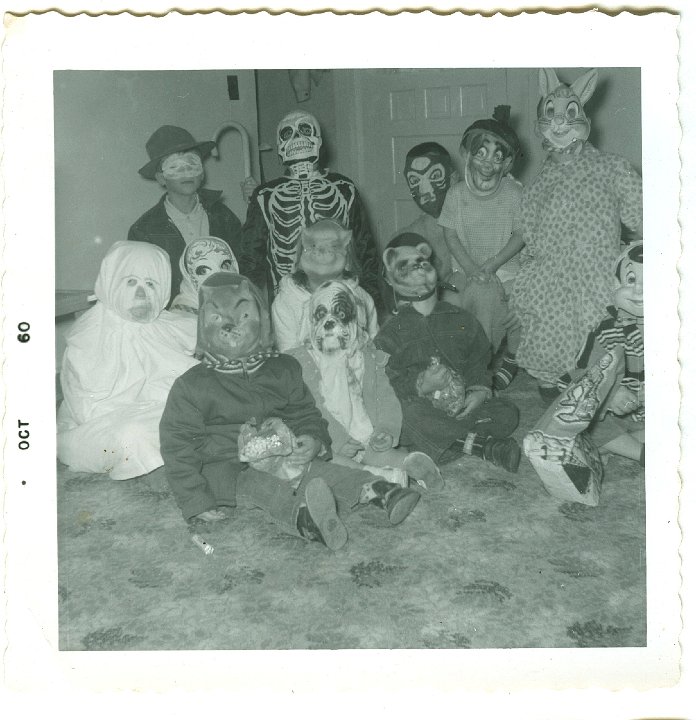 1178.jpg - Halloween in the neighborhood.  1960