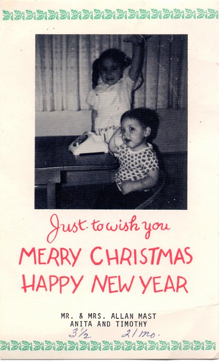 1405A.jpg - Anita 3-1/2  & Timothy Mast 2 yrs.  Mr. & Mrs. Allan Mast, Hesston, KS.  1974c